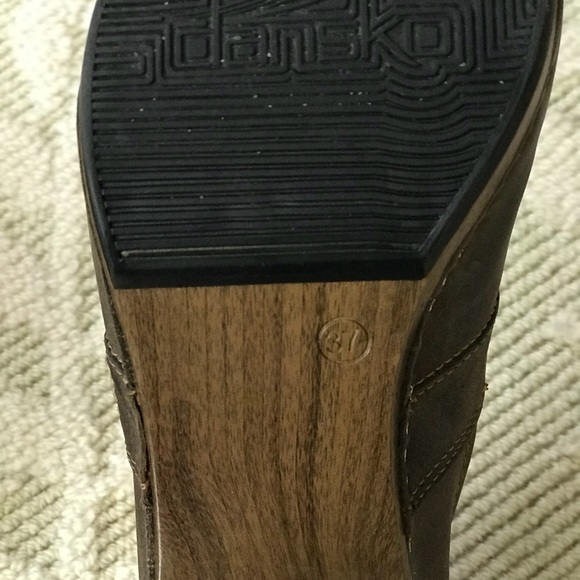 Dansko Riki Brown Leather Clogs - Picture 6 of 7